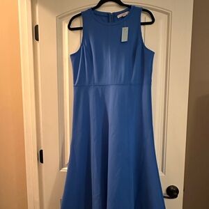 Elegant Blue Sleeveless Dress